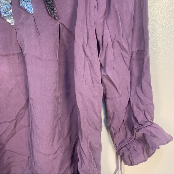 Sachin + Babi for Ankasa 100% Silk Sequin Embellished Blouse - Picture 2 of 15